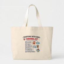 Shopping With Kids Survival Kit Tote Bag