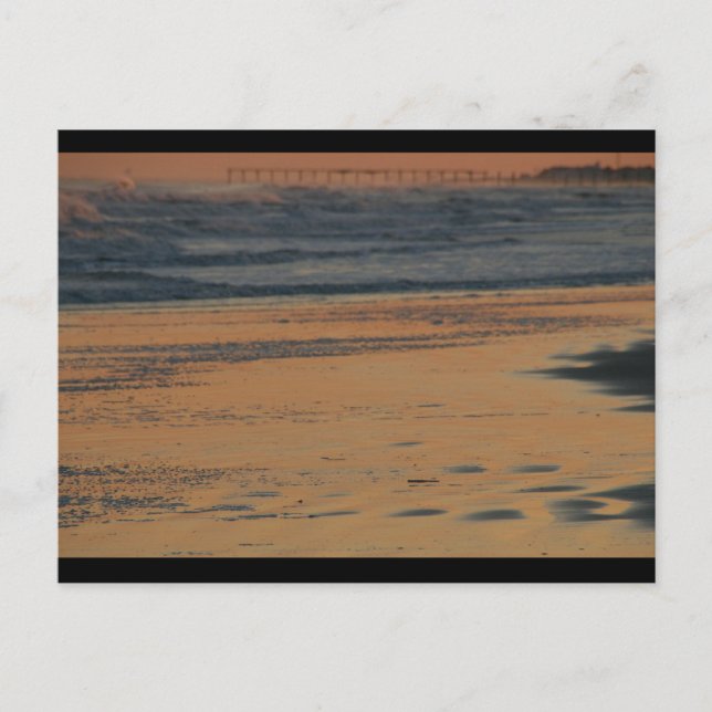 Shore Glow & Pier @ Sunset Postcard (Front)