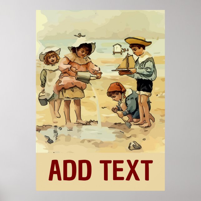 Shore Kids Vintage Style Poster (Front)