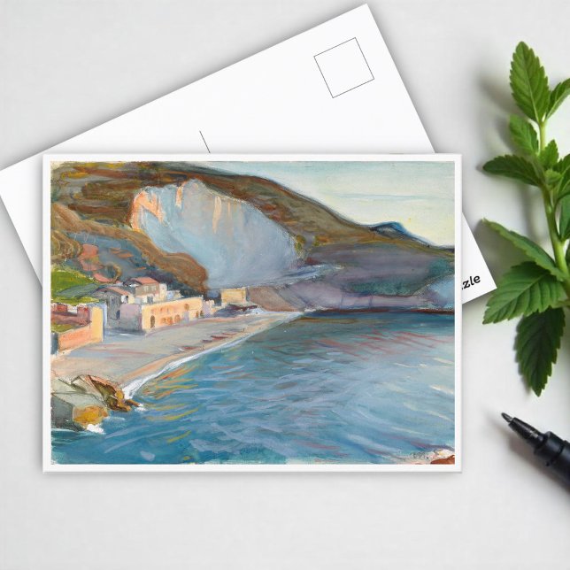 Shore Landscape from the Naples Region, M. Enckell Postcard (Creator Uploaded)