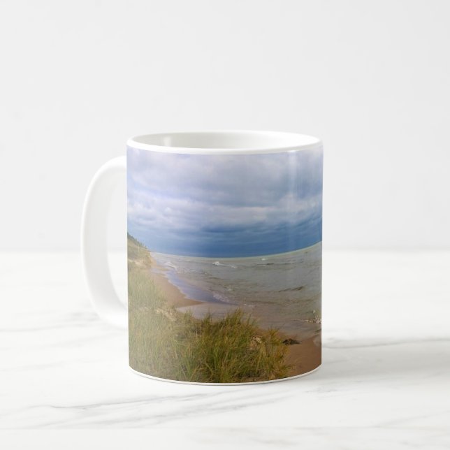 Shore of Lake Michigan, Sheyboygan, WI Coffee Mug (Front Left)