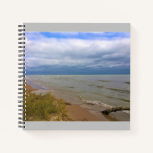 Shore of Lake Michigan, Sheyboygan, WI Notebook