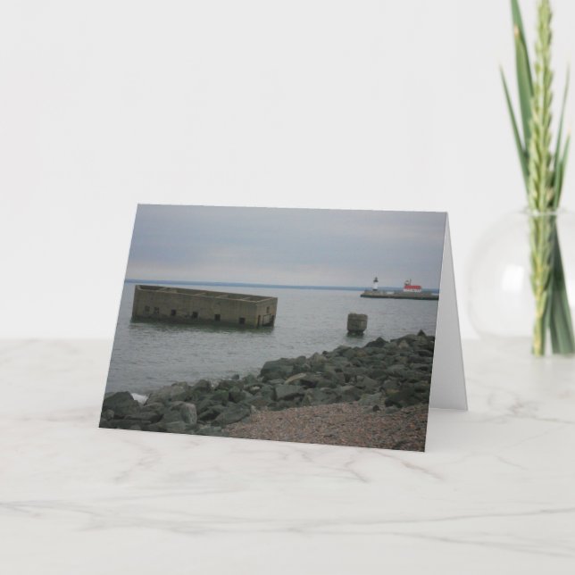 "Shore of Lake Superior" Birthday Card (Front)