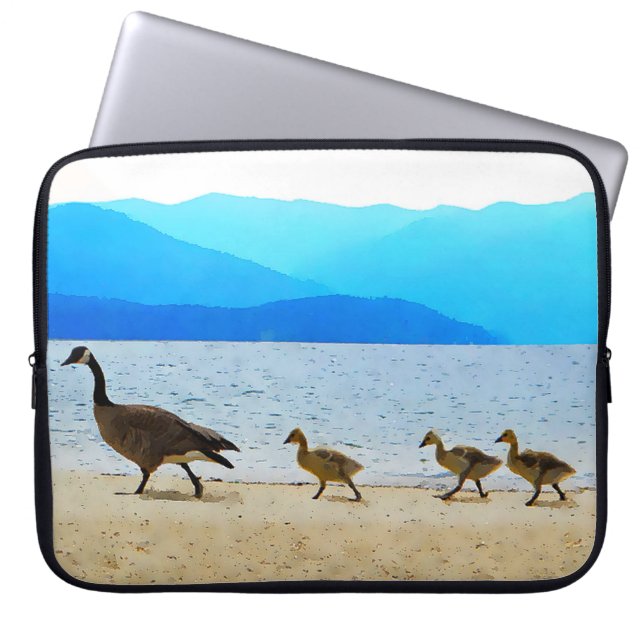 Shore Patrol Canada Geese Laptop Sleeve (Front)