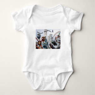 Shore Pier-Wildwood Text Baby Bodysuit
