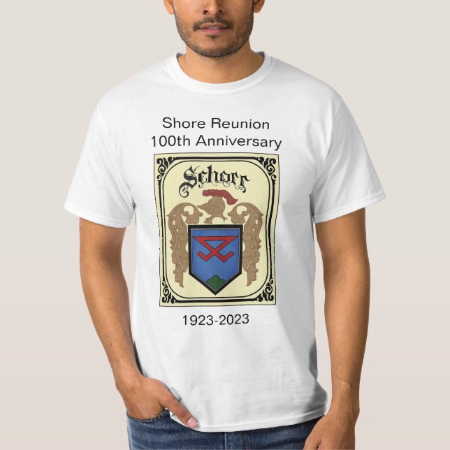 Shore Reunion 100th Anniversary crest shirt- men's T-Shirt (Front)