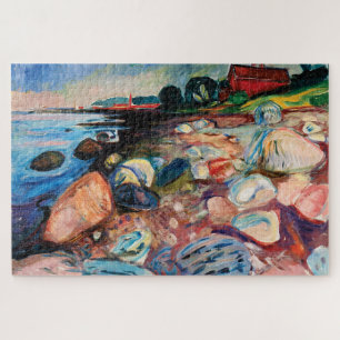 Shore with Red House by Edvard Munch Jigsaw Puzzle
