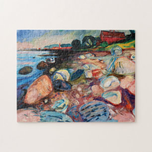 Shore with Red House by Edvard Munch Jigsaw Puzzle