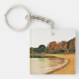 Shorefront of Lake Geneva, Wisconsin Key Ring