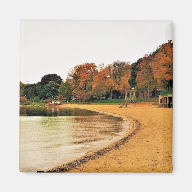 Shorefront of Lake Geneva, Wisconsin Magnet (Front)