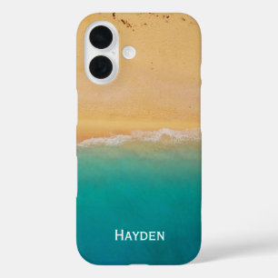 Shoreline from Above Cool Personalised iPhone 16 Case
