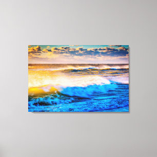 Shoreline scenic at sunrise canvas print