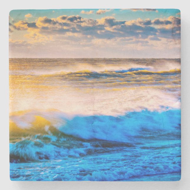 Shoreline scenic at sunrise stone coaster (Front)
