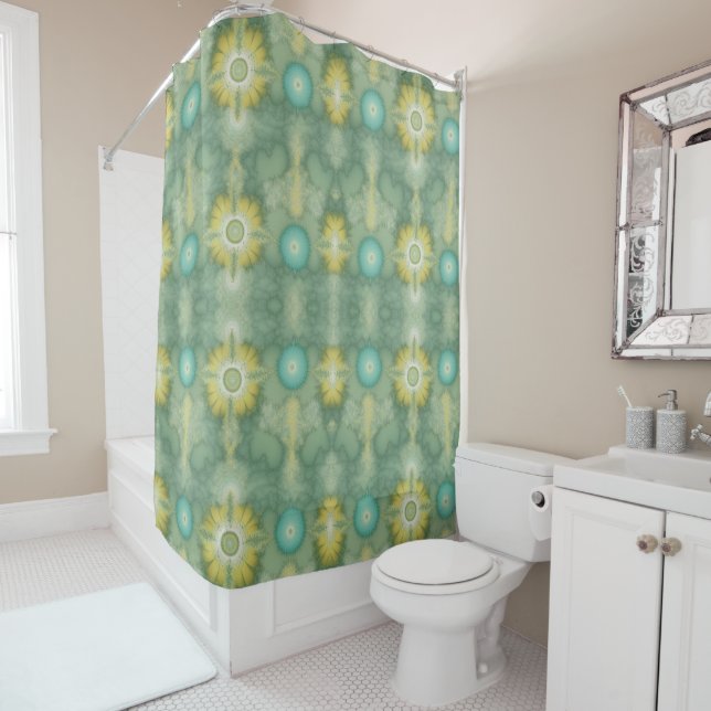 Shoreline Tie-dye Shower Curtain (In Situ)