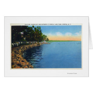 Shoreline View of Seneca Lake Park Pavilion