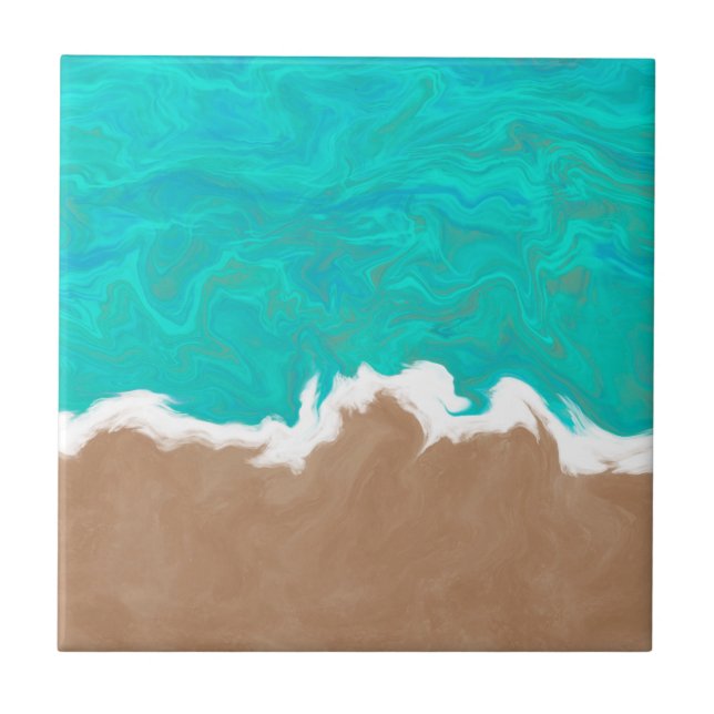 Shores of Paradise Turquoise Sea Tile (Front)