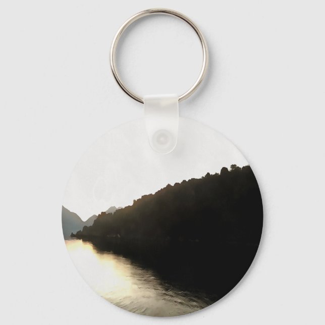 Shores Of Shadows Landscape Art Key Ring (Front)