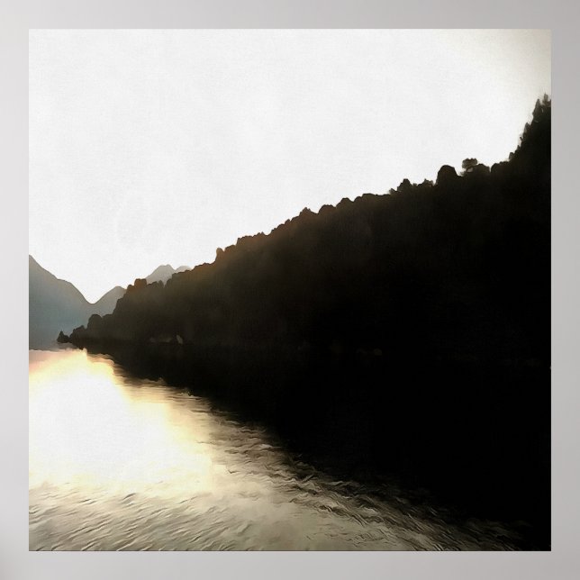 Shores Of Shadows Landscape Art Poster (Front)