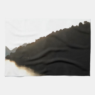 Shores Of Shadows Landscape Art Tea Towel