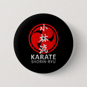 Shorin Ryu Karate Symbol Kanji Japan Martial Art 6 Cm Round Badge
