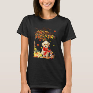 Shorkie Maple Tree Thanksgiving Day Cute Dog Fall T-Shirt