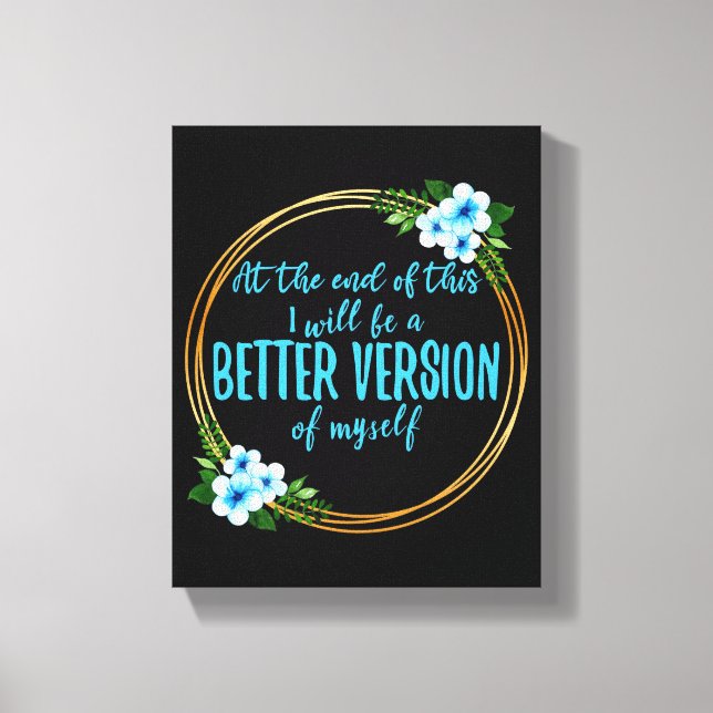 short affirmations about dreams and goals canvas print (Front)