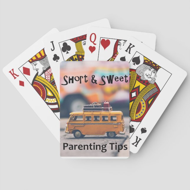 Short and Sweet Parenting Tips Playing Cards (Back)