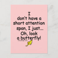 Short Attention Span Butterfly (pink)