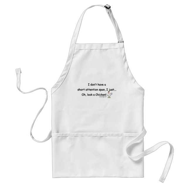 Short Attention Span Chicken Standard Apron (Front)