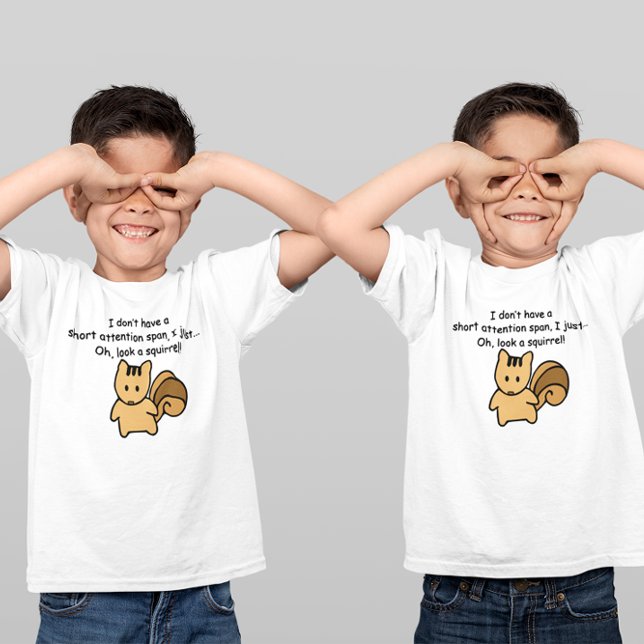 Short Attention Span Squirrel Saying T-Shirt (Creator Uploaded)