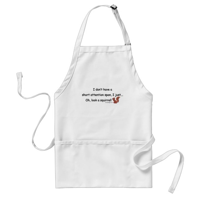 Short Attention Span Squirrel Standard Apron (Front)