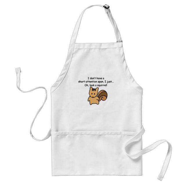 Short Attention Span Squirrel Standard Apron (Front)