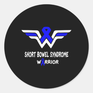 Short Bowel Syndrome Awareness Warrior Support Blu Classic Round Sticker