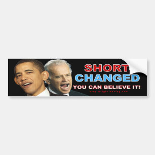Short-Changed Bumper Sticker