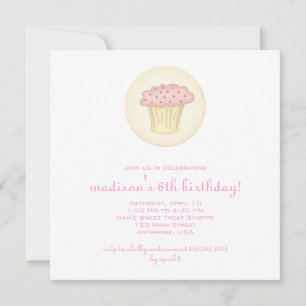 Short Cupcake Invitation