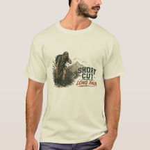 Short Cut - Long Pain saying funny tshirt