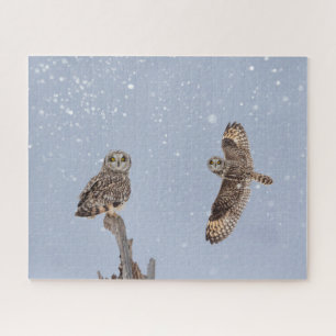 Short-Eared Owls Jigsaw Puzzle