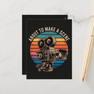 Short Film Writer Movie Maker Holiday Postcard
