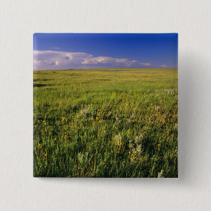 Short Grass Prairie in remote northeastern 15 Cm Square Badge