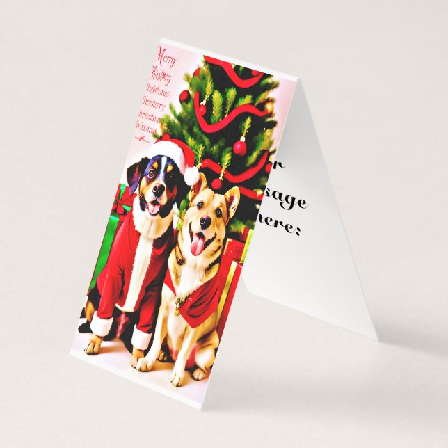 Short Inspirational Merry Messages for Dog (Front)