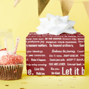 Short Inspirational Quotes On Red Wrapping Paper