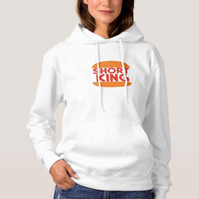 Short King Funny Minimal Design Hoodie (Front)