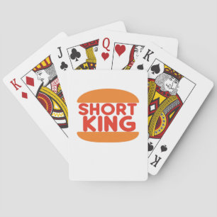 Short King Funny Minimal Design Playing Cards