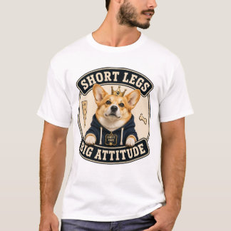 Short Legs Big Attitude Funny Corgi T-Shirt for Do