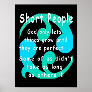 Short People Funny Revenge Design. Poster