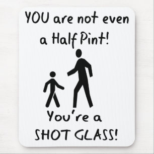 Short People Humour - For Tall People Mouse Mat