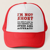 Short People Speed Accuracy Funny Ball Cap Hat