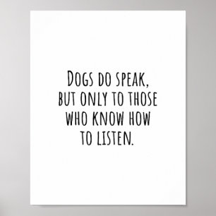 Short Quote About Dog (Cute Dog sayings) Poster
