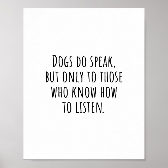 Short Quote About Dog (Cute Dog sayings) Poster (Front)