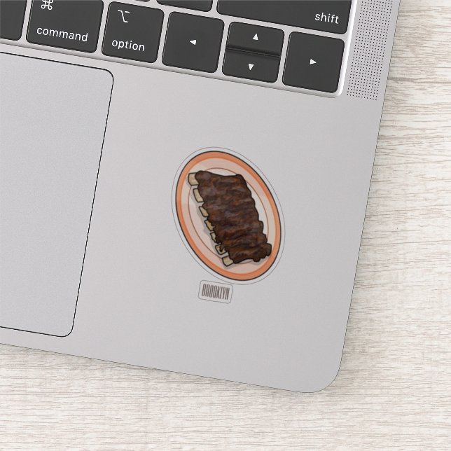 Short ribs cartoon illustration (Detail)